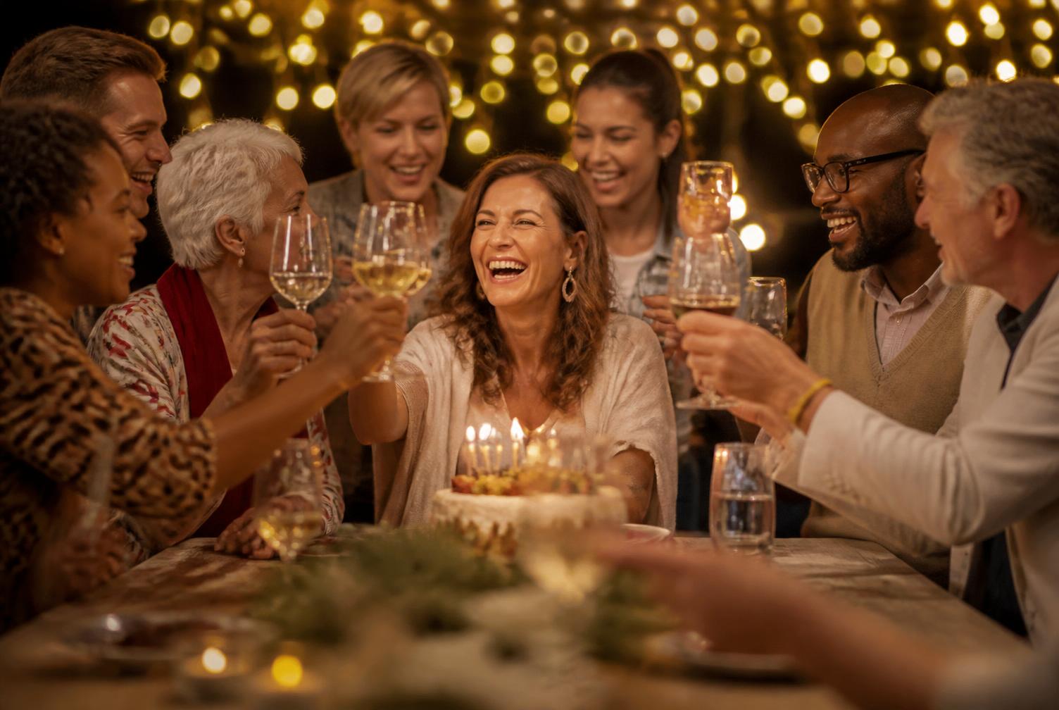 Friends and family celebrating together at a gathering